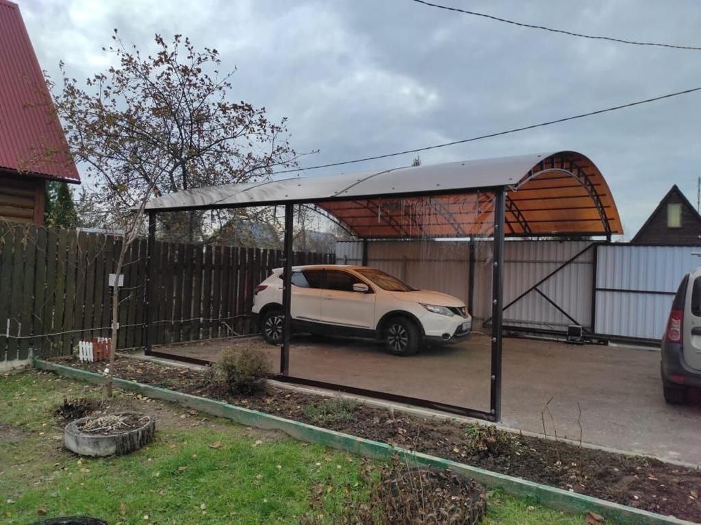Прозрачные шторы ПВХ для навеса под автомобиль в Хохольском